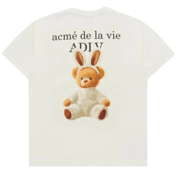 NWOT ADLV Rabbit Bear Doll Logo Short Sleeve Oversized T-Shirt - Picture 2 of 10